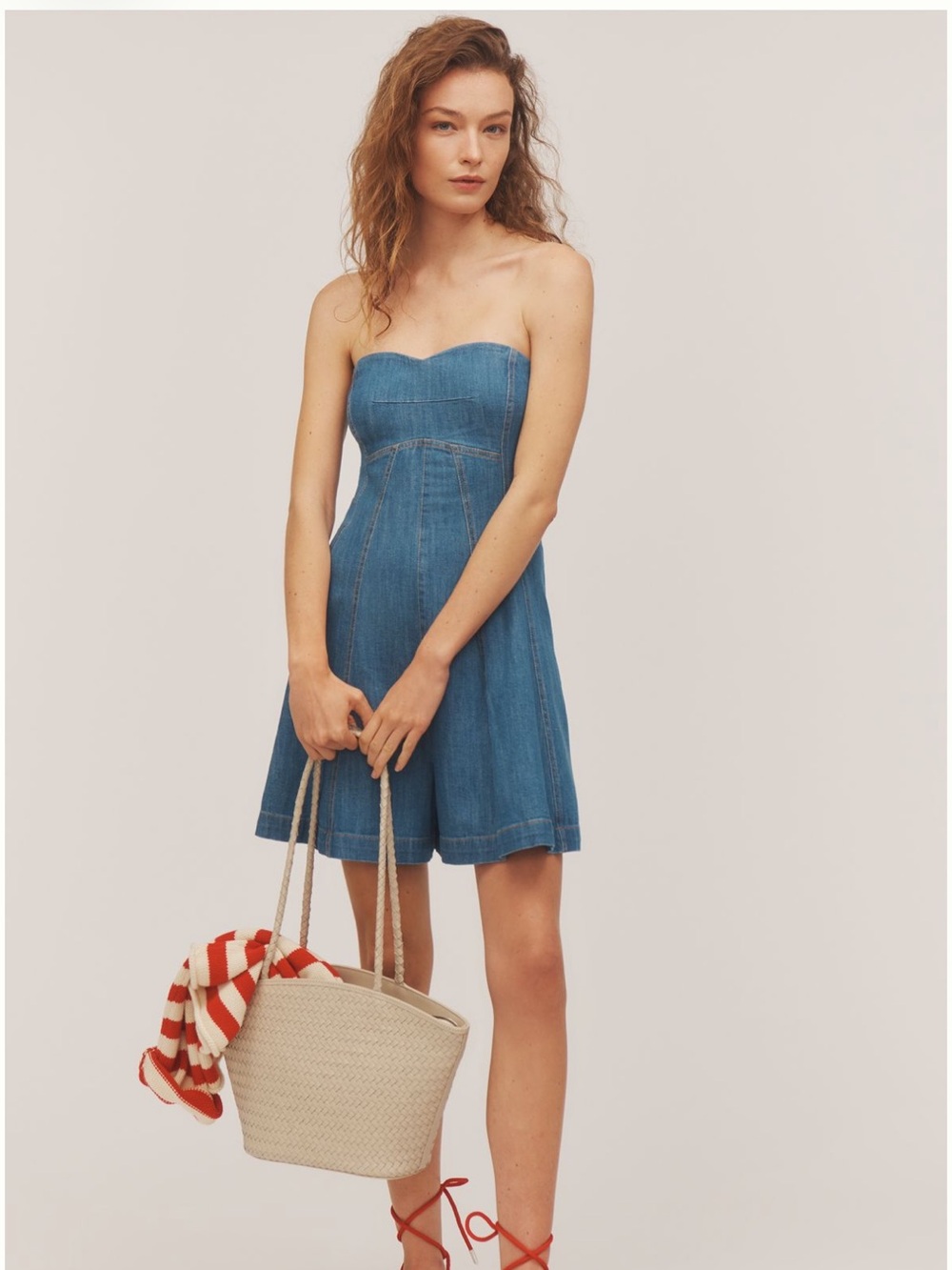 Pilcro Strapless Sweetheart Romper